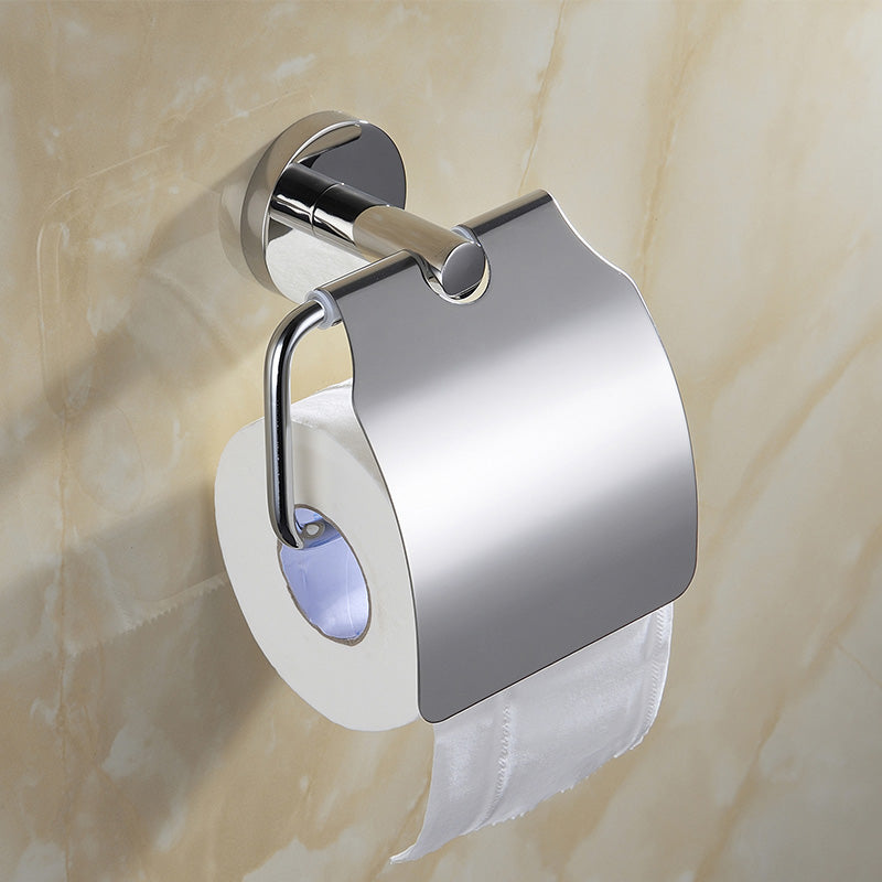 SUS304 Stainless Steel Bathroom Toilet Paper Holder with Cover Chrome finish Roll Paper Holder