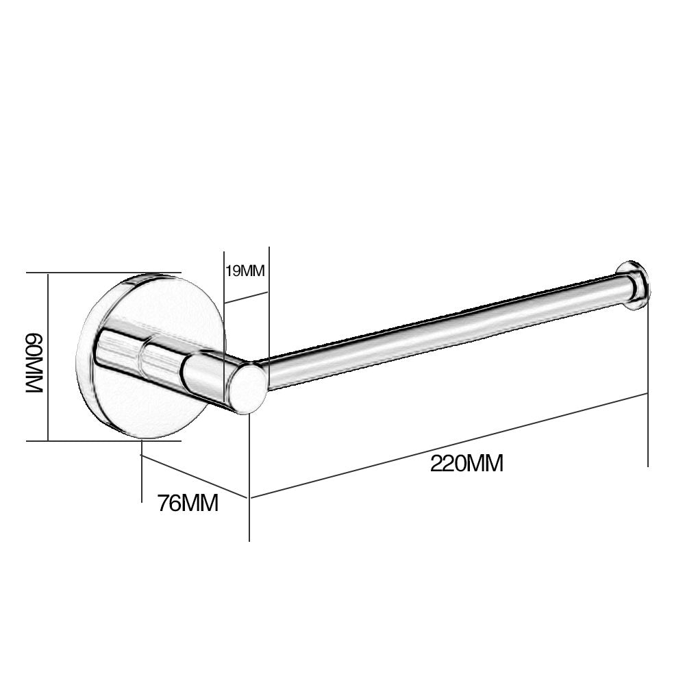 Stainless Steel Bathroom Open Towel Ring Wall Mounted Towel Holder Chrome Finish