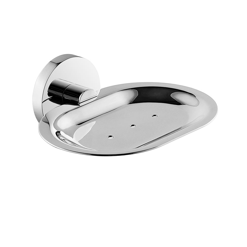 SUS304 Stainless Steel Bathroom Soap Dish Chrome Finish Wall Mount Soap Holder