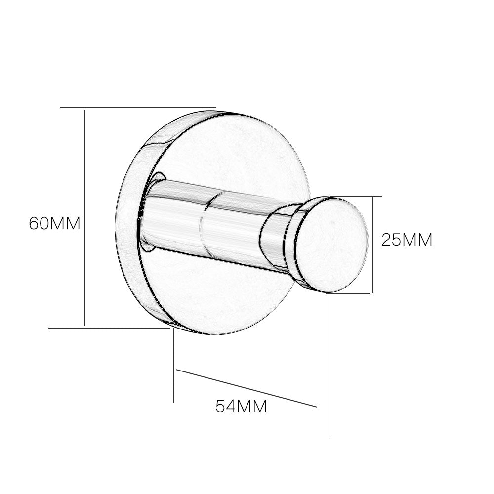 SUS304 Stainless Steel Bathroom Towel Hook Chrome finish Robe Hook Wall Mount/ 2Color